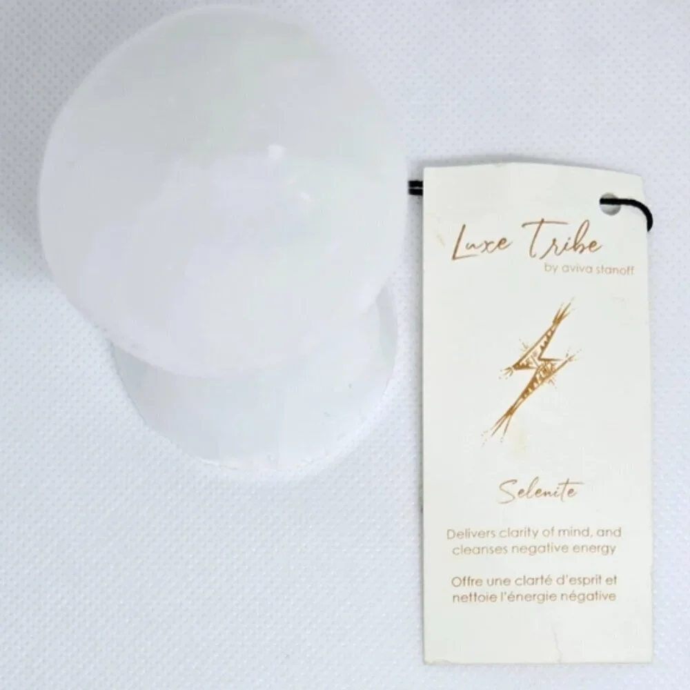 Luxe Tribe Selenite Mushroom Decor
